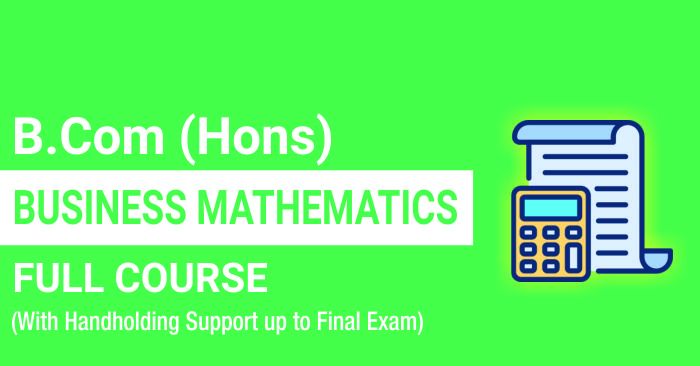 Business Mathematics (2024-25)